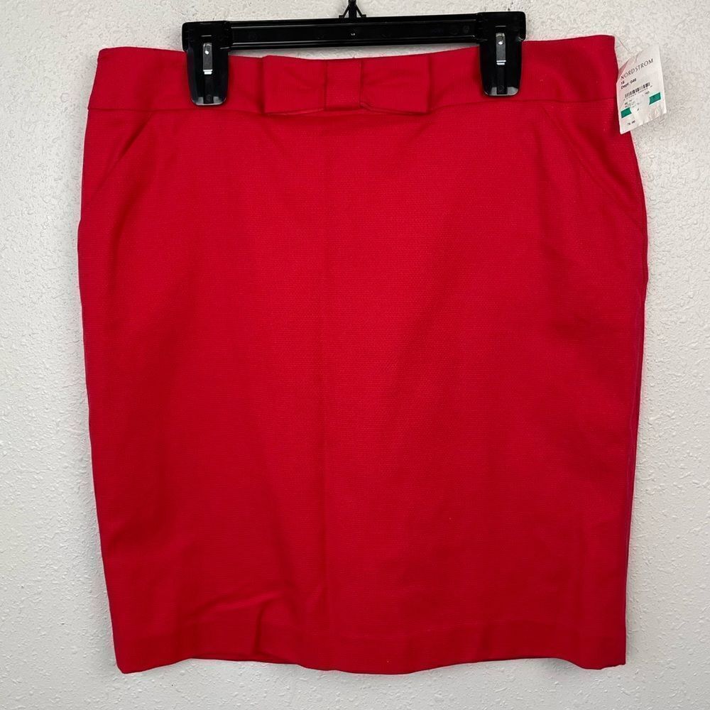 NWT Halogen Red Midi Skirt Size 16